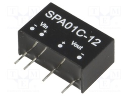 Converter: DC/DC; 1W; Uin: 36÷75V; 12VDC; Iout: 8÷83mA; SIP6; 3g