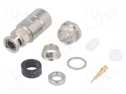 Plug; BNC; male; straight; 50Ω; RG213,RG214,RG216,RG393; clamp