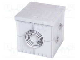 Enclosure: ground drain; X: 290mm; Y: 290mm; Z: 297mm; polypropylene