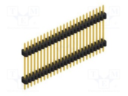 Connector: pin strips; pin header; male; PIN: 25; 1.27mm; THT; 1x25