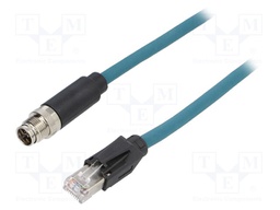 Cable: for sensors/automation; PIN: 8; male; RJ45 plug,M12 male