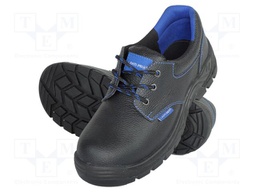 Shoes; Size: 46; black/blue; leather; slip; with metal toecap