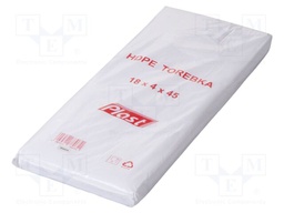 Plastic bag; L: 450mm; Width: 180mm; Thick: 6um; HDPE; transparent