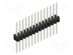 Connector: pin strips; pin header; male; PIN: 14; 1.27mm; THT; 1x14