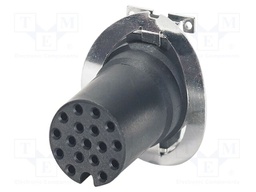 Connector: M12; contact insert; PIN: 17; 30V; straight; SMT; A code