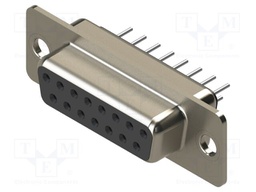 Connector: D-Sub; PIN: 15; socket; female; straight; THT; MHDD