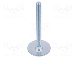 Foot of pin; Base dia: 60mm; M12; steel; Plunger length: 125mm