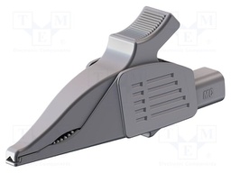Crocodile clip; 19A; grey; Grip capac: max.39.5mm