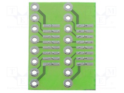 Board: universal; single sided,prototyping; W: 15.5mm; L: 21mm