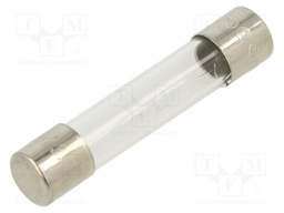 Fuse: fuse; 3A; 250VAC; glass; 6.35x31.8mm; brass; bulk