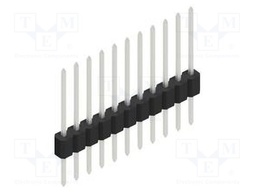 Connector: pin strips; pin header; male; PIN: 11; 1.27mm; THT; 1x11