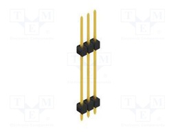 Connector: pin strips; pin header; male; PIN: 3; 2.54mm; THT; 1x3