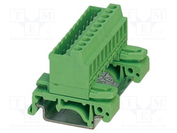 DIN rail connector, nominal cross section: 2.5 mm?, color: g