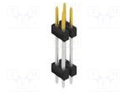 Connector: pin strips; pin header; male; PIN: 4; 2.54mm; THT; 2x2