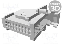 Plug cover; PIN: 18; white; angled 90°
