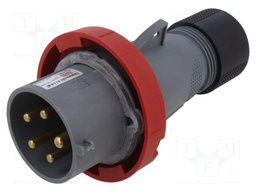 Connector: AC supply 3-phase; plug; male; straight; for cable