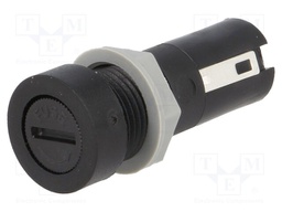 Fuse holder; cylindrical fuses; 5x20mm; 10A; Mounting: on panel