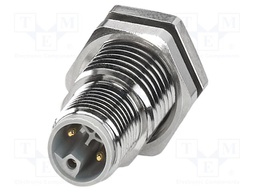 Connector: M12; socket; PIN: 5; 63V; straight; for panel mounting