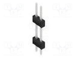 Connector: pin strips; pin header; male; PIN: 2; 2.54mm; THT; 2x1
