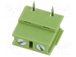 PCB terminal block; straight; 7.5mm; ways: 2; on PCBs; terminal