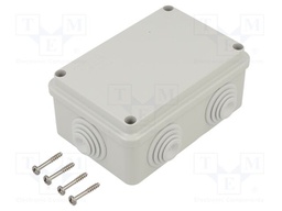 Enclosure: junction box; X: 100.5mm; Y: 129mm; Z: 58mm; wall mount
