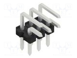 Connector: pin strips; pin header; male; PIN: 6; 2.54mm; THT; 2x3