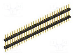 Connector: pin strips; pin header; male; PIN: 28; 2mm; THT; 1x28