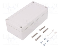 Enclosure: multipurpose; X: 82mm; Y: 162mm; Z: 55mm; TG PC; grey; IK08