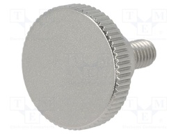 Knob; Ø: 16mm; Ext.thread: M4; 8mm; H: 9.5mm; stainless steel