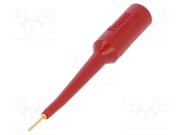 Test probe; 3A; red; Socket size: 4mm; Plating: gold-plated; 70VDC