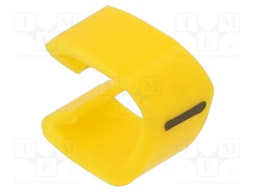 Markers for cables and wires; 4÷5mm; PVC; yellow; -30÷80°C