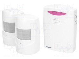 Wireless motion sensor; wall mount; 6VDC; IP44 (transmitter); 7m