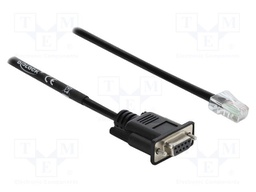 Cable; D-Sub 9pin socket,RJ45 plug; 2m; black; Cat 5e