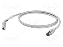 Patch cord; S/FTP; Cat 6a; RJ45,RJ45 down angled plug; stranded