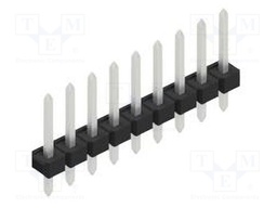 Connector: pin strips; pin header; male; PIN: 9; 2.54mm; THT; 1x9