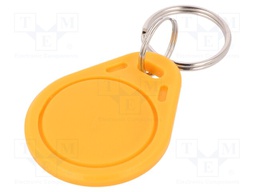 RFID pendant; yellow; 100÷150kHz; Mat: plastic; 64bit; 4g