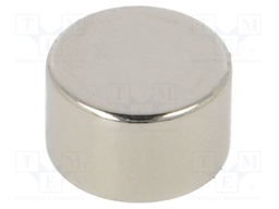 Magnet: permanent; neodymium; 25N; Ø: 10mm; H: 6mm