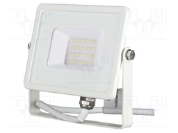 Lamp: LED flood light; 20W; 230VAC; white warm; 100°; 3000K; 25000h