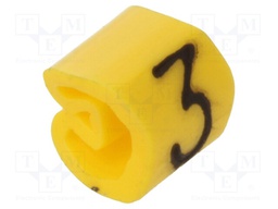 Markers for cables and wires; 1.3÷3mm; PVC; -30÷80°C; leaded