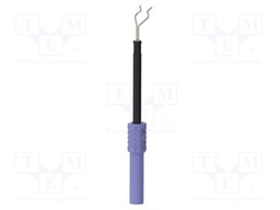 Probe tip; 1A; violet; Socket size: 4mm; Plating: nickel plated