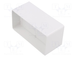 Flat duct connector; white; ABS; 110x55mm