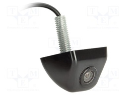 Rear view camera; 120°; black; 12VDC,24VDC; Kit: camera; screw