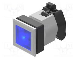Switch: push-button; 30mm; Stabl.pos: 1; blue; IP65; square,flat