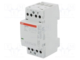 Contactor: 4-pole installation; NC + NO x3; 24VAC; 24VDC; 25A; DIN