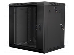 Enclosure: rack cabinet; Standard: 19"; 12U; black; Z: 600mm