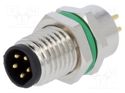 Connector: M8; male; PIN: 5; straight; for panel mounting; socket