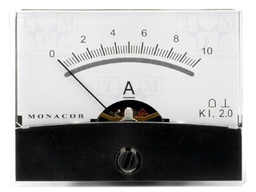 Meter: mounting; on panel; 4 screws on the meter's rear; Class: 2