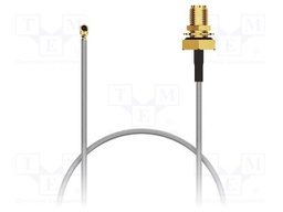 Cable; IPEX MHF,SMA female; black; -40÷85°C; 0÷8GHz; 200mm; 50Ω