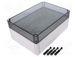 Enclosure: multipurpose; X: 180mm; Y: 254mm; Z: 111mm; PK; light grey