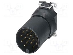 Connector: M12; contact insert; PIN: 17; 30V; straight; SMT; A code